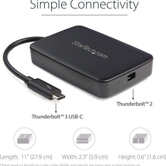 COPY - Thunderbolt 3 to Thunderbolt 2 Adapter (Non-Reversible) - TB3 Laptop to … - Picture 3 of 7